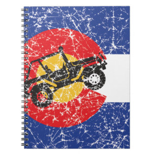 Colorado Flag 4 Wheeler Notizblock