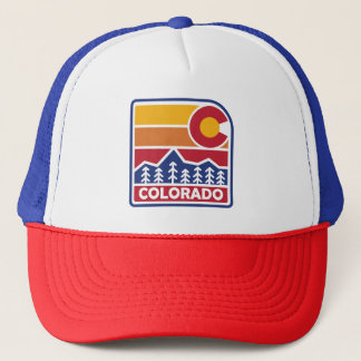 Colorado Flag Berg und Bäume Truckerkappe