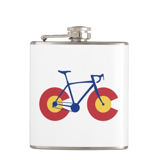 Colorado Flag Bicycle Flachmann (Vorderseite)