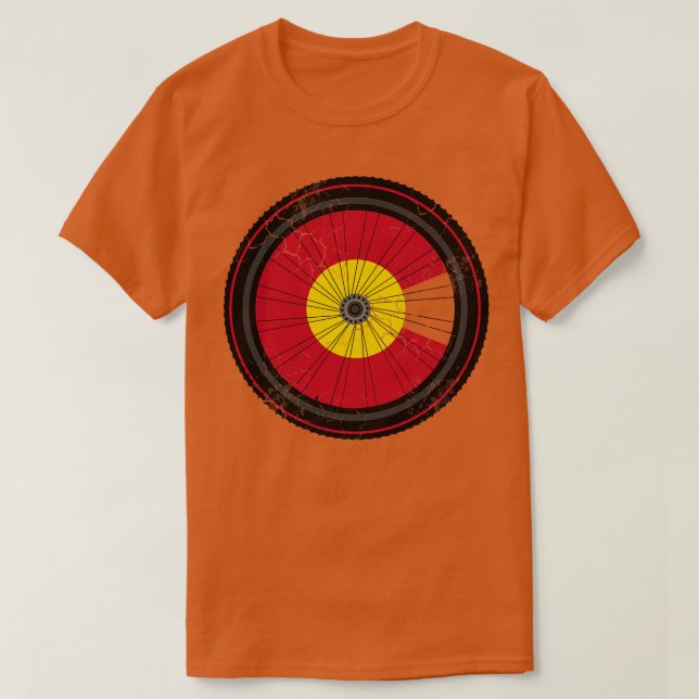 Colorado Flag Bike Wheel T-Shirt (Design vorne)