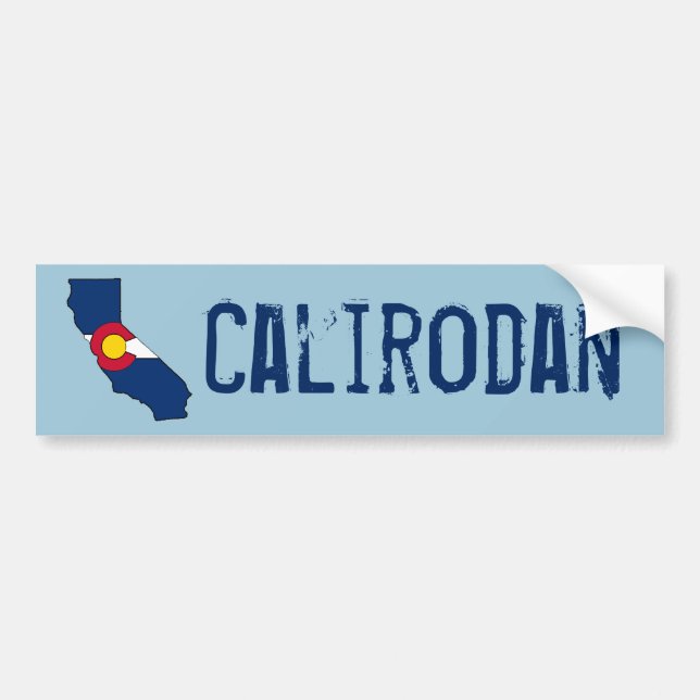 Colorado Flag California Kontur Autoaufkleber (Vorne)