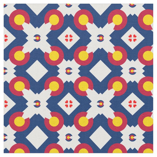 Colorado Flag & Colorado Trendy Fabric /mode Stoff (Nahaufnahme)