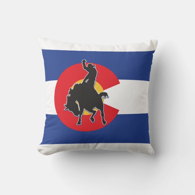 Colorado Flag Cowboy Kissen (Vorderseite)