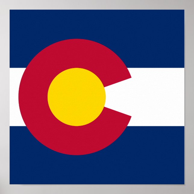 Colorado Flag Der hundertjährige Staat Poster (Vorne)