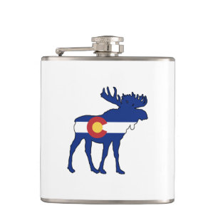Colorado-Flag-Elch Flachmann