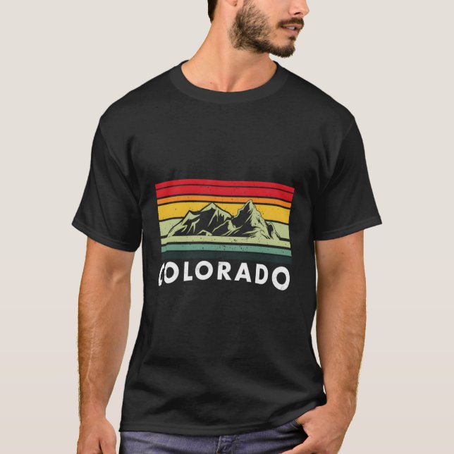 Colorado Flag erschüttert T-Shirt (Vorderseite)