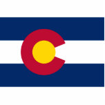 Colorado Flag Freistehende Fotoskulptur<br><div class="desc">Die Staatsflagge von Colorado.</div>