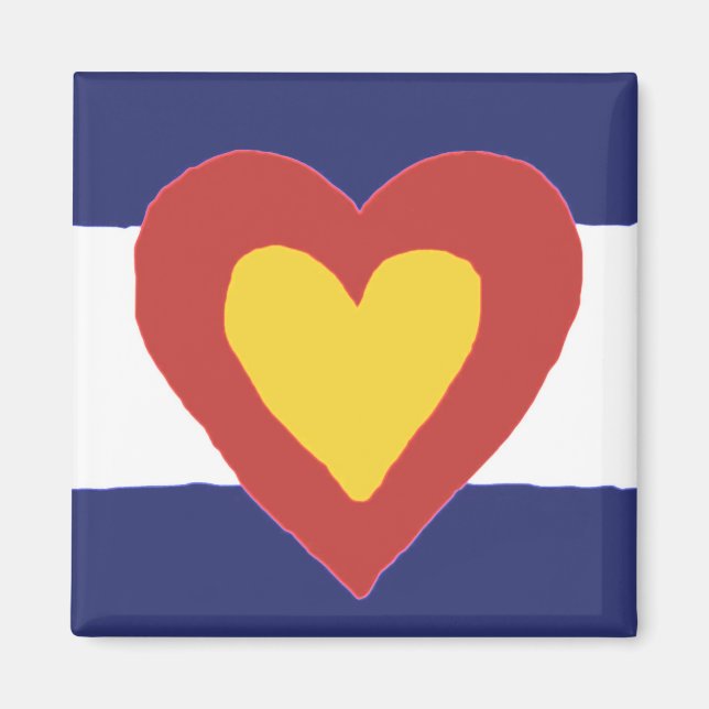Colorado Flag Herzmagnet Magnet (Vorne)