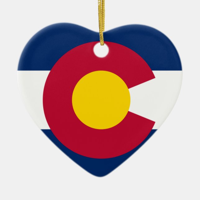 Colorado Flag Keramik Ornament (Vorne)