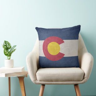 Colorado Flag Kissen in gedämpften Farben