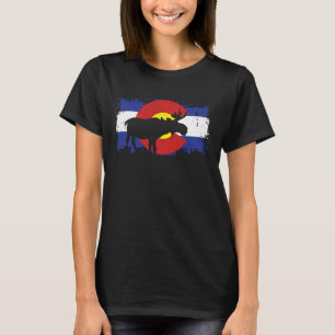Colorado Flag Moose Hunter Coole Moose Jagd Männer T-Shirt