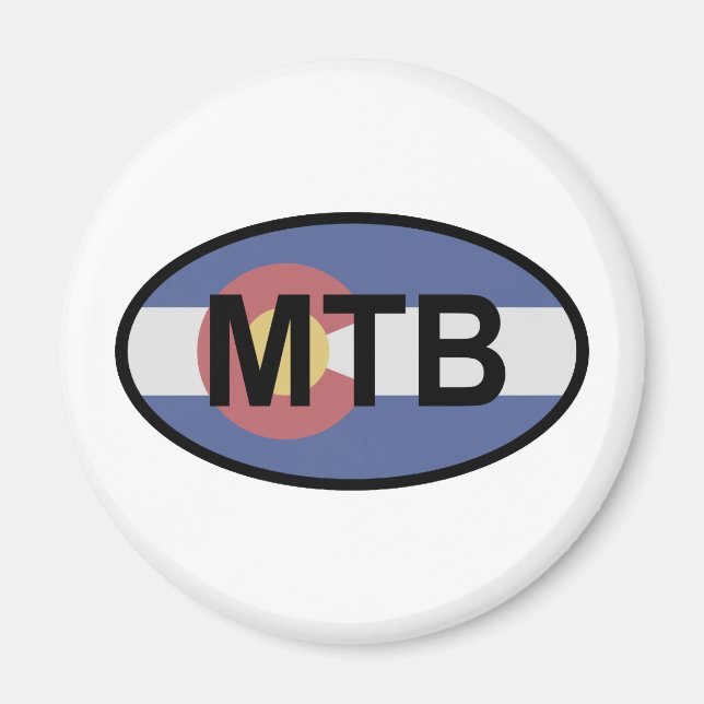Colorado Flag Mountainbike Magnet (Vorne)