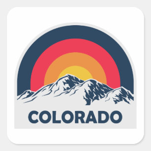 Colorado Flag Pride Quadratischer Aufkleber