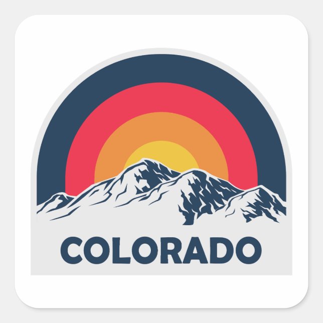 Colorado Flag Pride Quadratischer Aufkleber (Vorderseite)