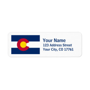 Colorado Flag Rücksendeadressen-Aufkleber