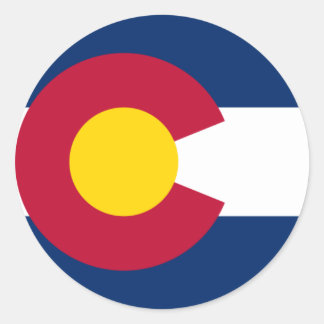 Colorado Flag Runder Aufkleber