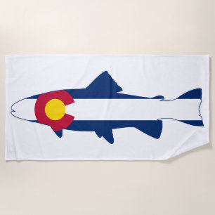 Colorado Flag Trout Fisch Strandtuch