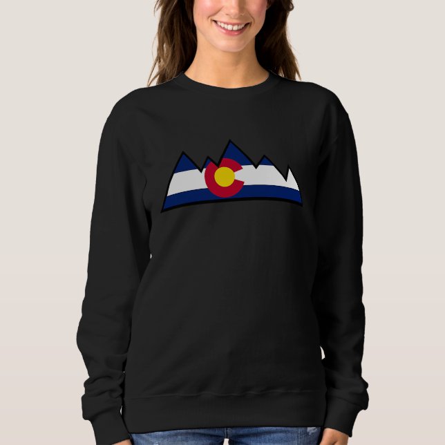 Colorado Flag USA Mountains Sweatshirt (Vorderseite)