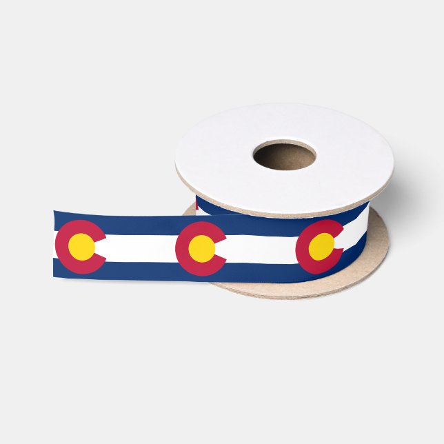 Colorado-Flagge, amerikanisches Flaggenband Satinband (Spule)