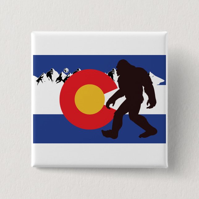 Colorado-Flagge Bigfoot Button (Vorderseite)