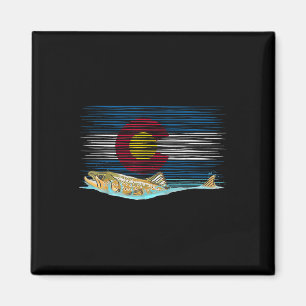 Colorado-Flagge Braune Forelle Fly-Fischen Angler Magnet