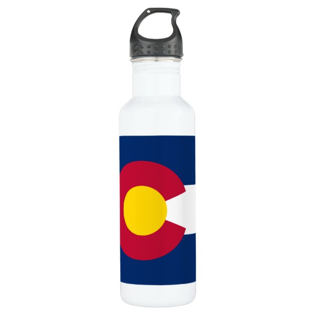 Colorado-Flagge Edelstahlflasche (Vorderseite)