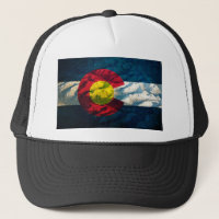 Colorado-Flagge Felsen-Berge