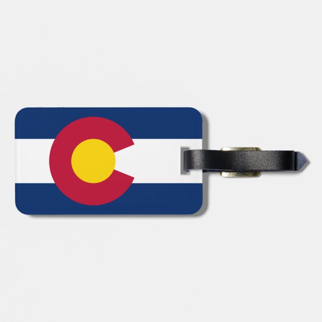 Colorado-Flagge Gepäckanhänger (Rückseite horizontal)