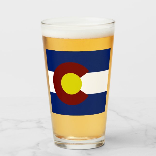 Colorado-Flagge   Glas (Vorne (Gefüllt))