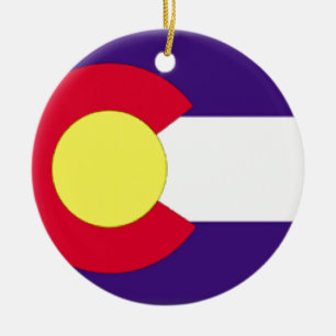 Colorado-Flagge Keramik Ornament