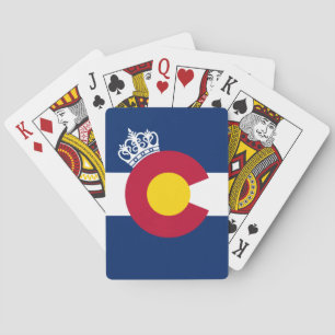 Colorado-Flagge königliche Krone Spielkarten