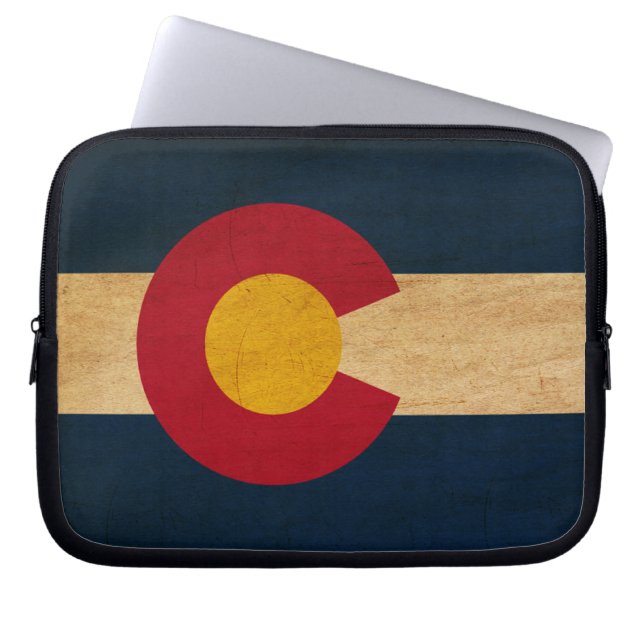 Colorado-Flagge Laptopschutzhülle (Vorderseite)
