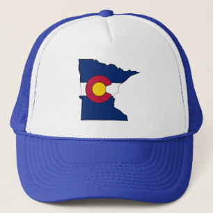 Colorado-Flagge Minnesota-Konturfernlastfahrerhut Truckerkappe
