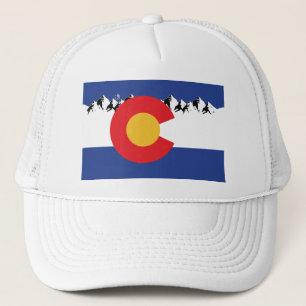 Colorado-Flagge mit Bergen Truckerkappe