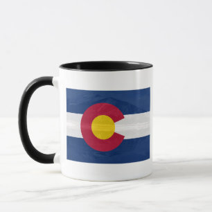Colorado-Flagge mit Bergkulisse Tasse