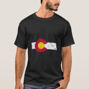 Colorado-Flagge mit Distressed-Effekt T-Shirt
