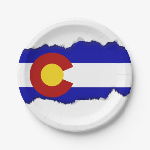 Colorado-Flagge Pappteller