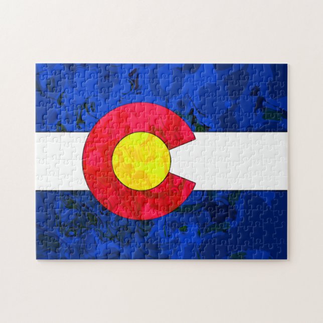 COLORADO-FLAGGE Puzzlespiel (Horizontal)