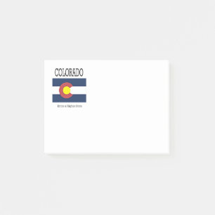 Colorado-Flagge und Slogan Post-it Klebezettel