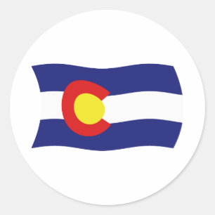 Colorado-Flaggen-Aufkleber Runder Aufkleber