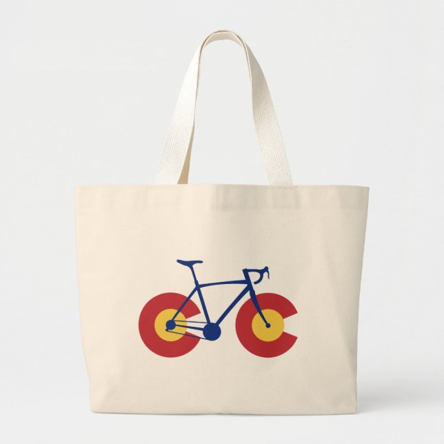 Colorado-Flaggen-Fahrrad Jumbo Stoffbeutel (Vorne)