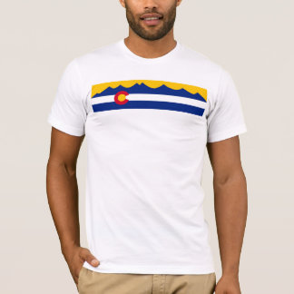 Colorado-Flaggen-Gebirgsstrecken-Shirt T-Shirt