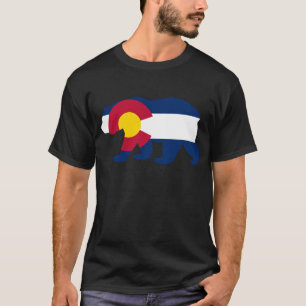 Colorado-Flaggen-Kalifornien-Bär T-Shirt