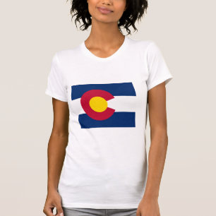 Colorado-Flaggen-Karte T-Shirt