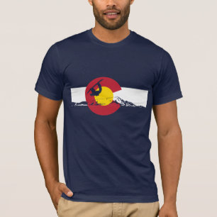 Colorado-Flaggen-T - Shirt - Snowboarder -