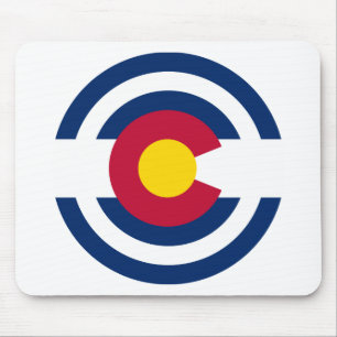 Colorado-Flaggen-Thema 00 Mousepad