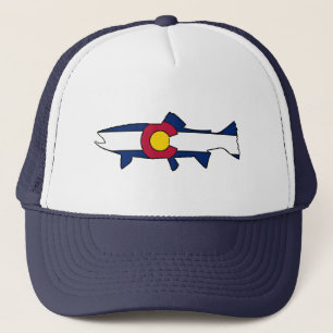 Colorado-Flaggenforellefisch-Fernlastfahrerhut Truckerkappe
