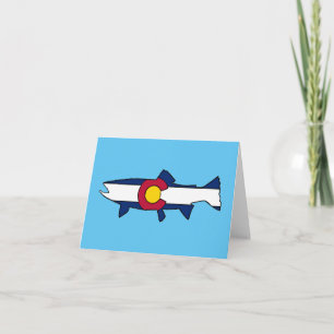 Colorado-Flaggenforellefischraum-Grußkarte Karte