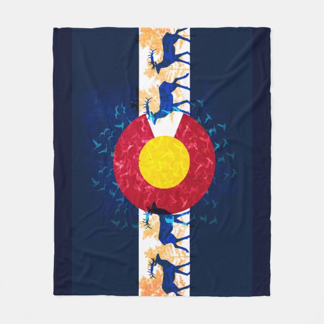 Colorado-Flaggennaturszenen-Fleecedecke Fleecedecke (Vorderseite)