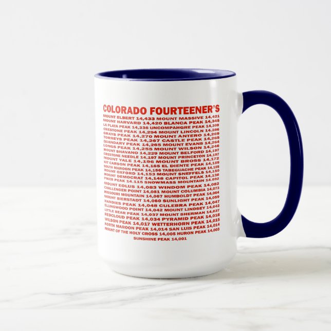 Colorado Fourteeners Tasse (Rechts)